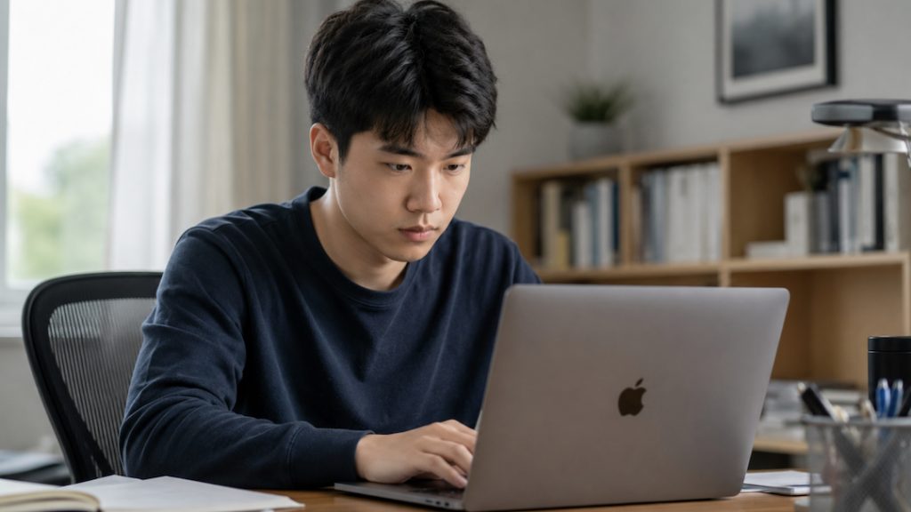 Last Chance Guide: Can You Still Apply for UK September 2026 Intake? Student on MacBook